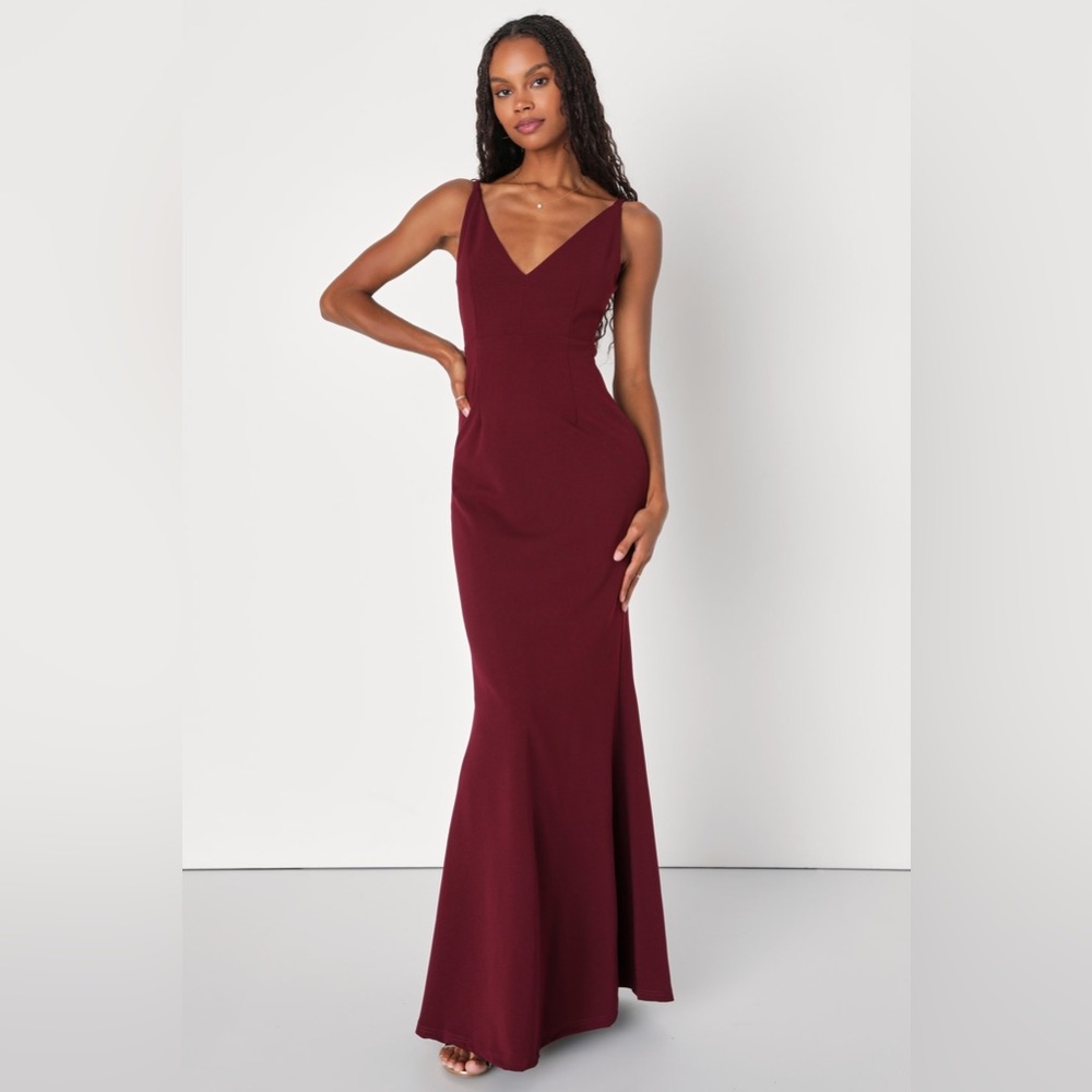 Burgundy / Plum Purple sleeveless maxi dress